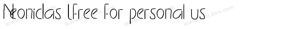 Neonidas (free for personal use)字体转换